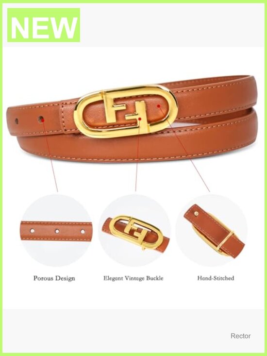 Luxury Leather Fashion Belt for Jeans and Dresses, Adjustable main image 3